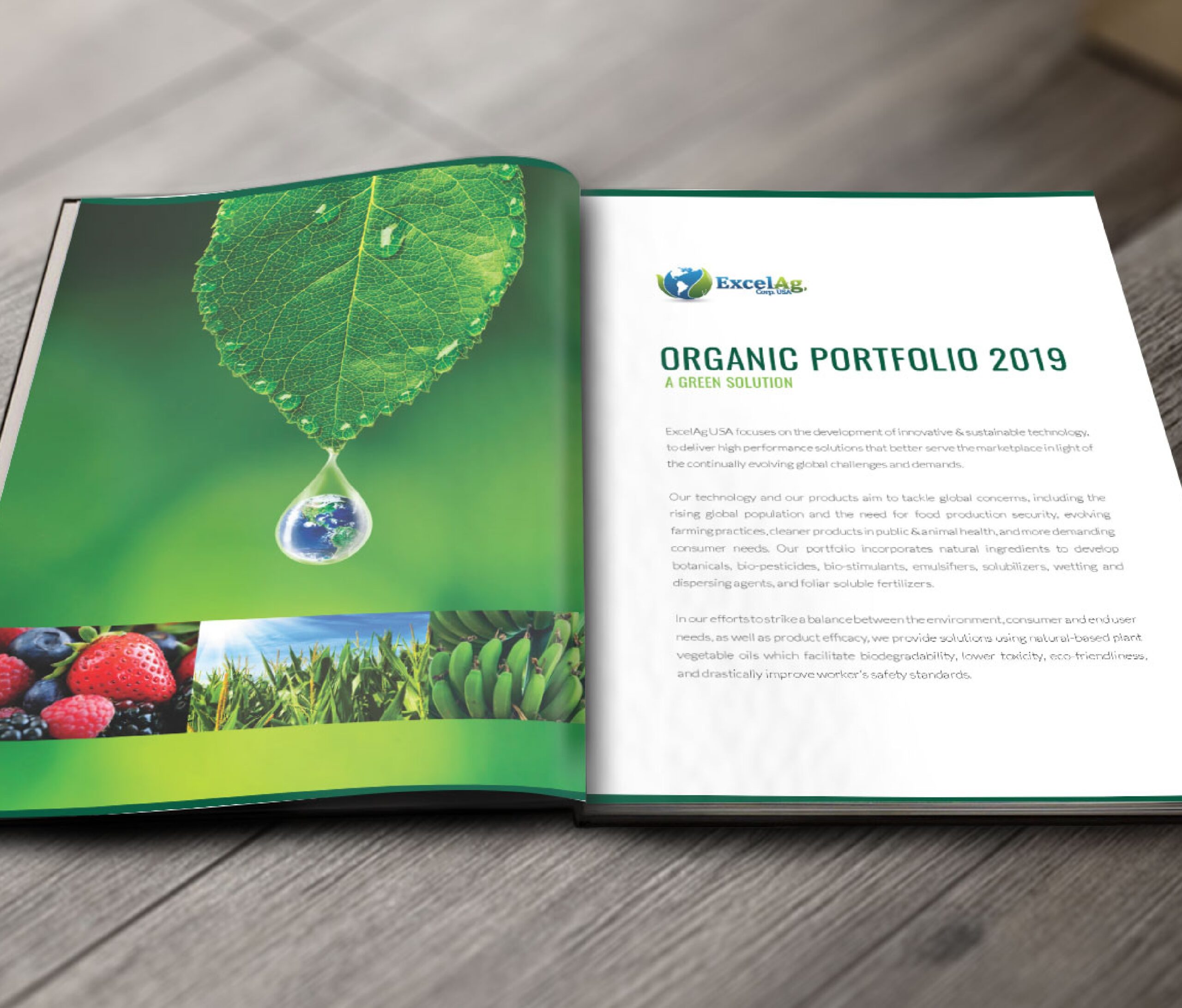 Brand Shepherd Case Study ExcelAg Organic Agriculture Product Portfolio Brochure Spread 2 scaled