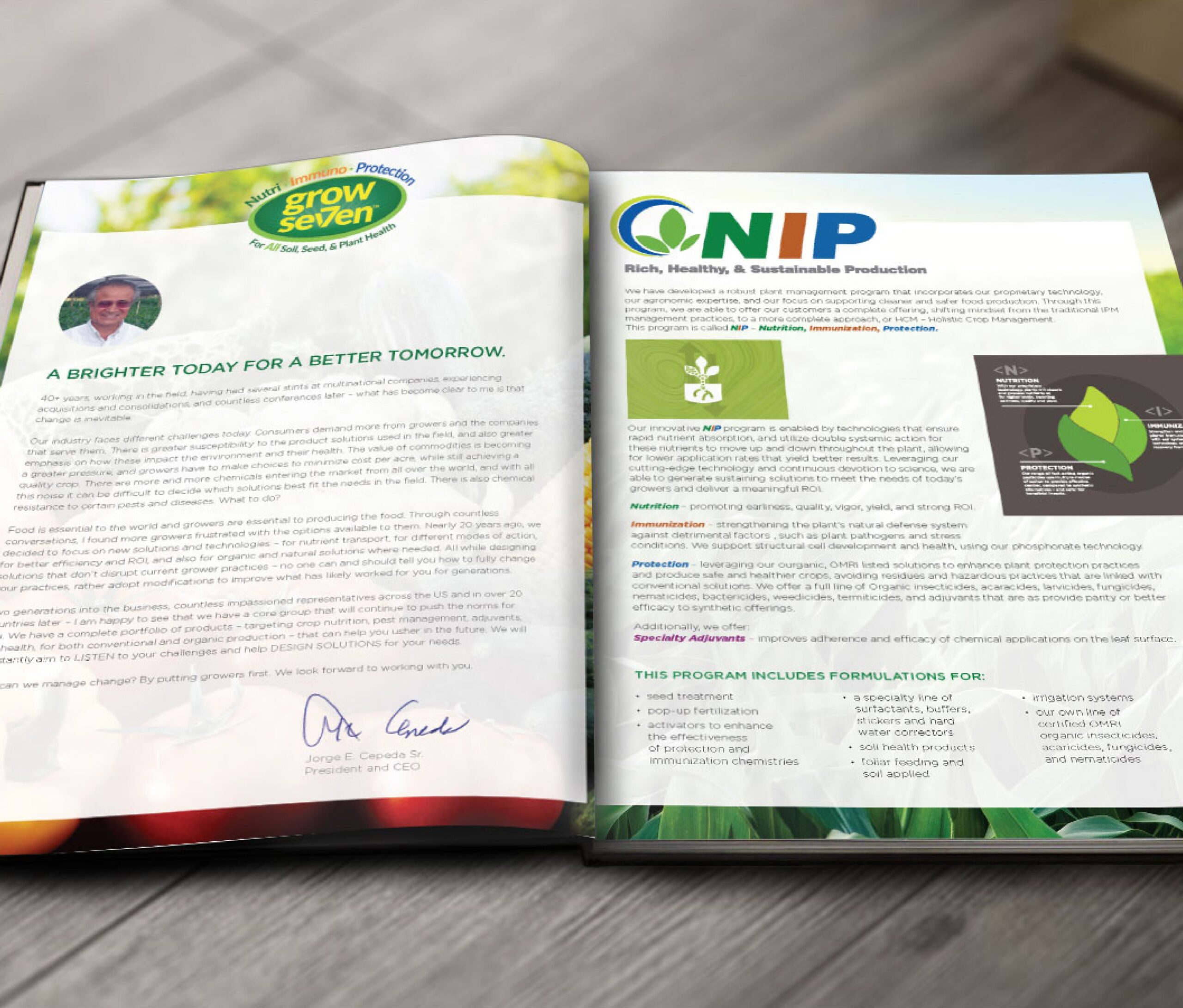Brand Shepherd Case Study GrowSeven Organic Agriculture Product Portfolio Brochure Spread scaled