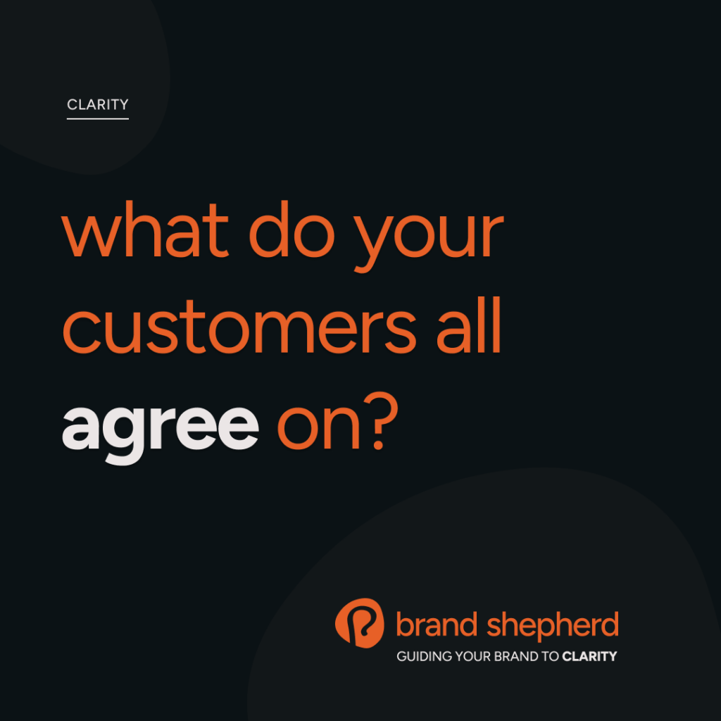 brand clarity tip #8: what do your customers all agree on?